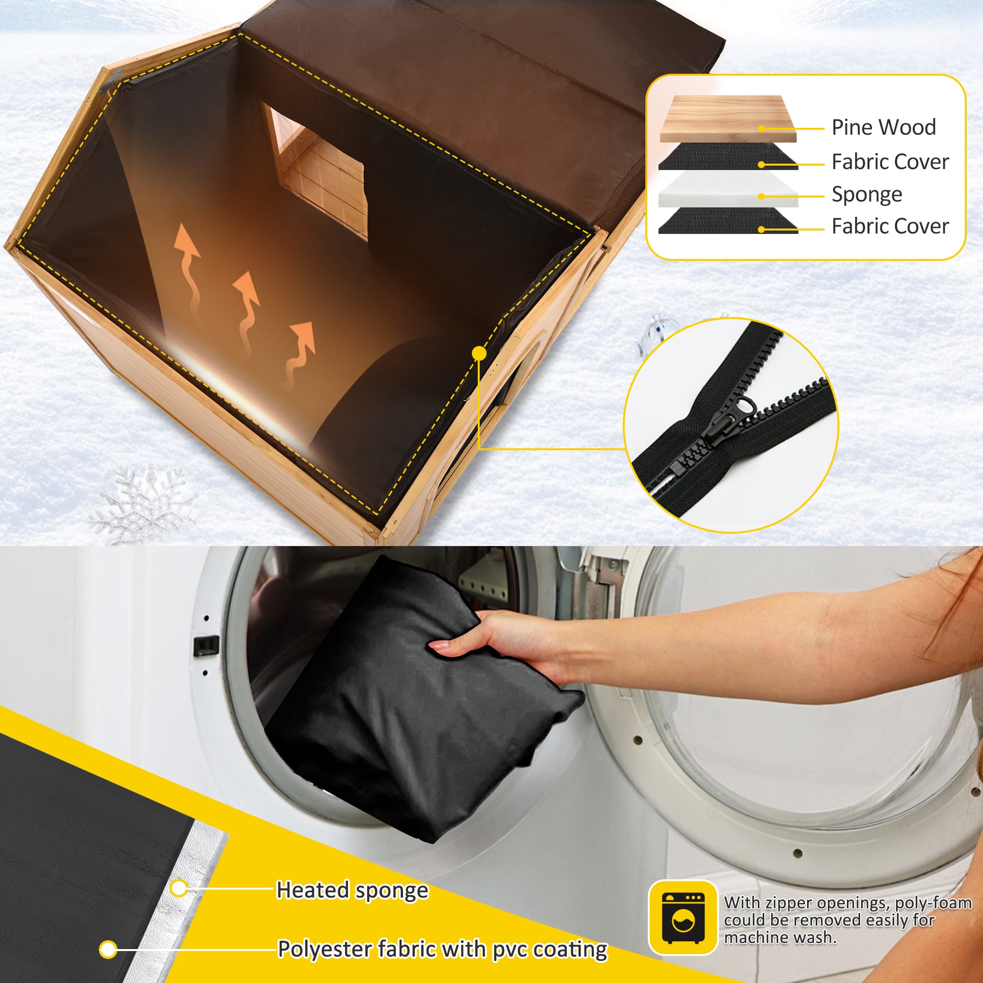 60.2" Large Outdoor Dog House