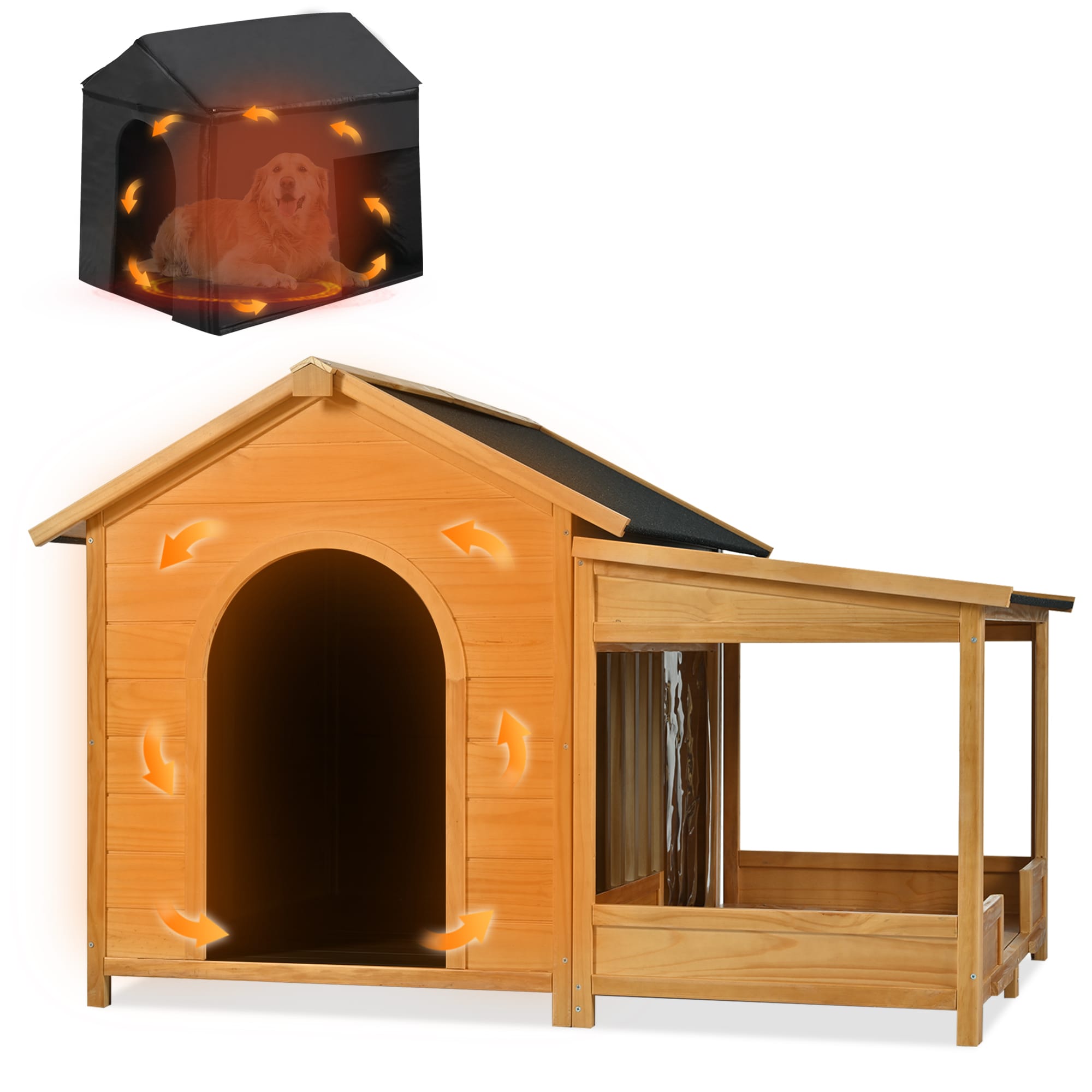 60.2" Large Outdoor Dog House