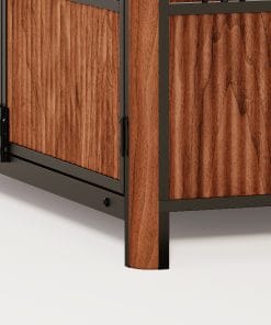 31.5'' Walnut Fluted Wood Dog Crate