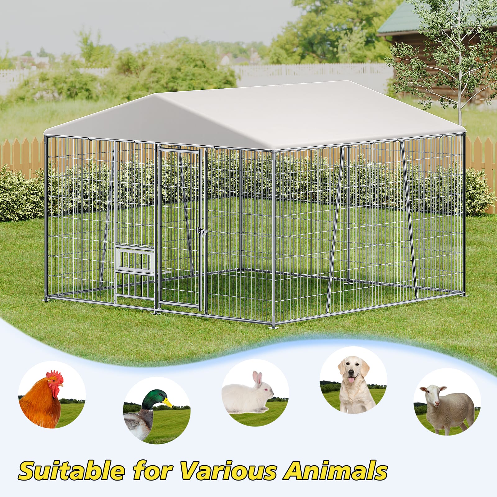 10*10FT Heavy-duty Outdoor Dog Kennel