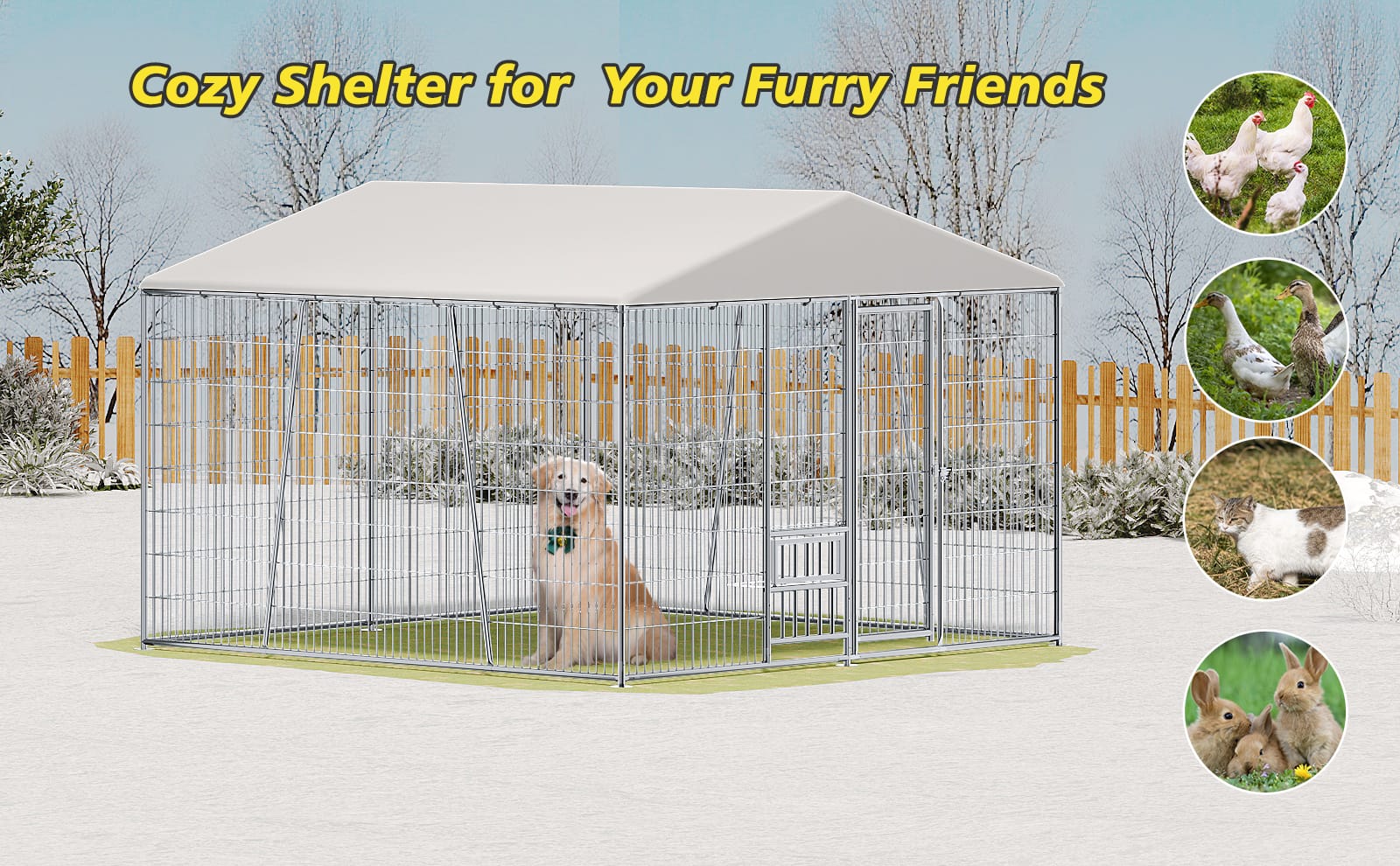 10*10FT Heavy-duty Outdoor Dog Kennel