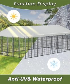 Metal Animal Hutch with Roof Cover