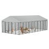 Metal Animal Hutch with Roof Cover