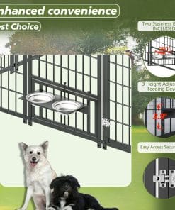 Metal Animal Hutch with Roof Cover