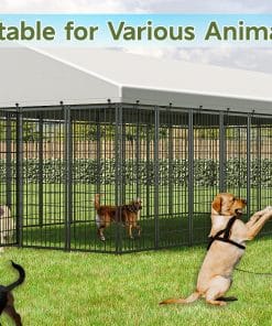 Metal Animal Hutch with Roof Cover