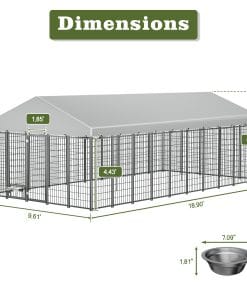 Metal Animal Hutch with Roof Cover
