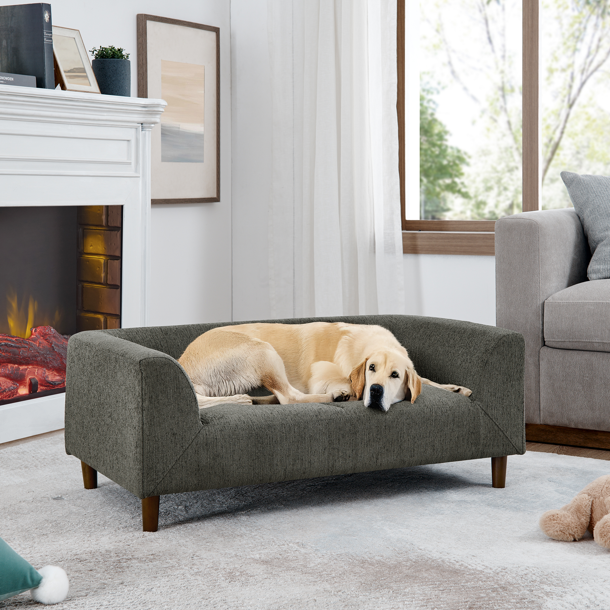 Dog Sofa With Backrest And Armrests