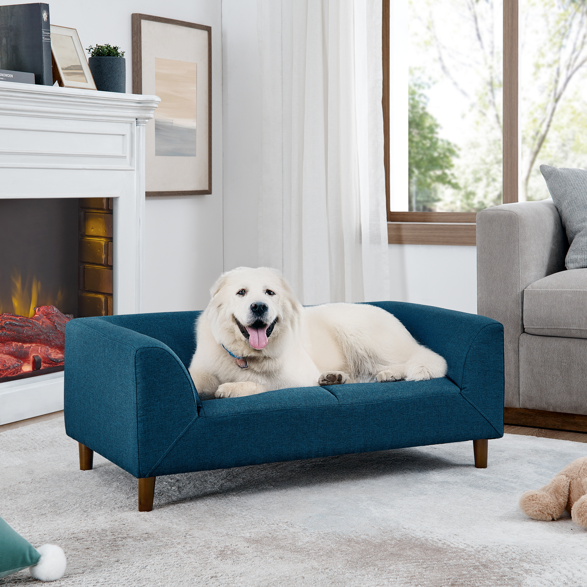 Dog Sofa With Backrest And Armrests