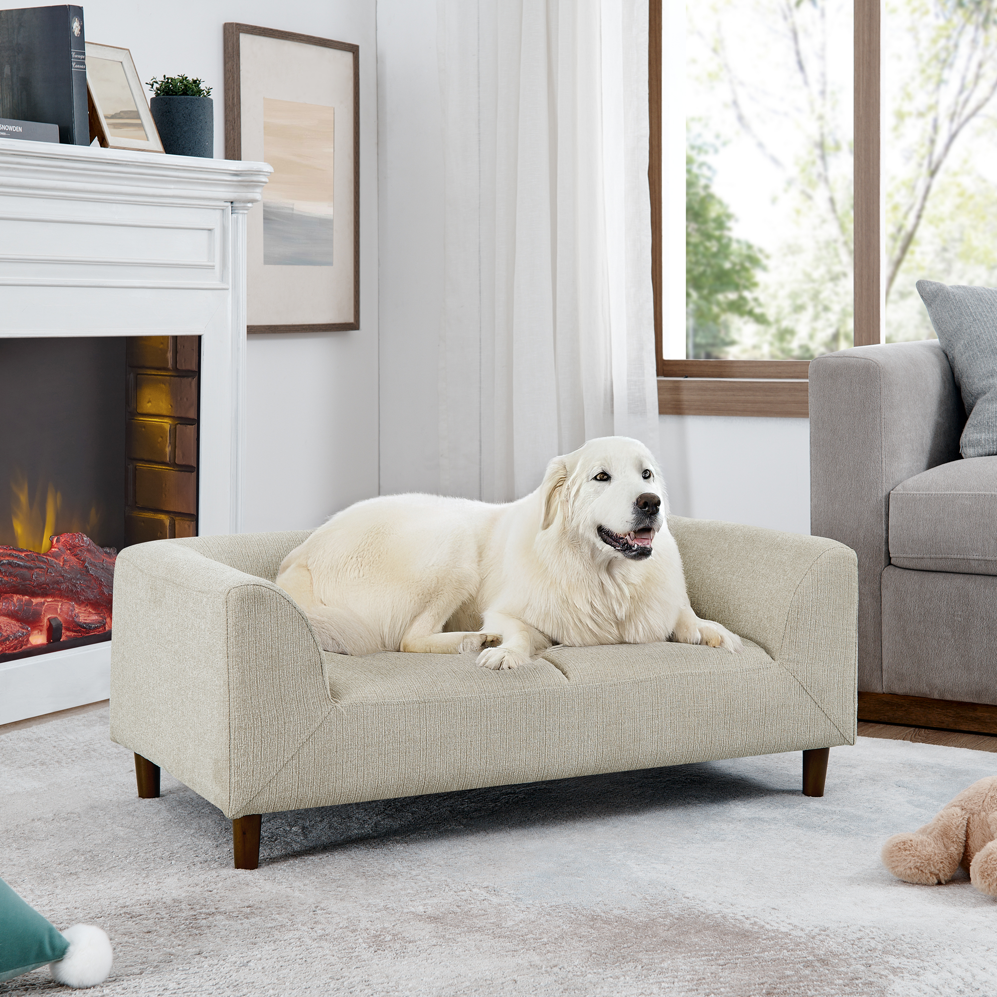 Dog Sofa With Backrest And Armrests