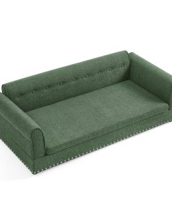 Linen Fabric Elevated Dog Sofa Bed