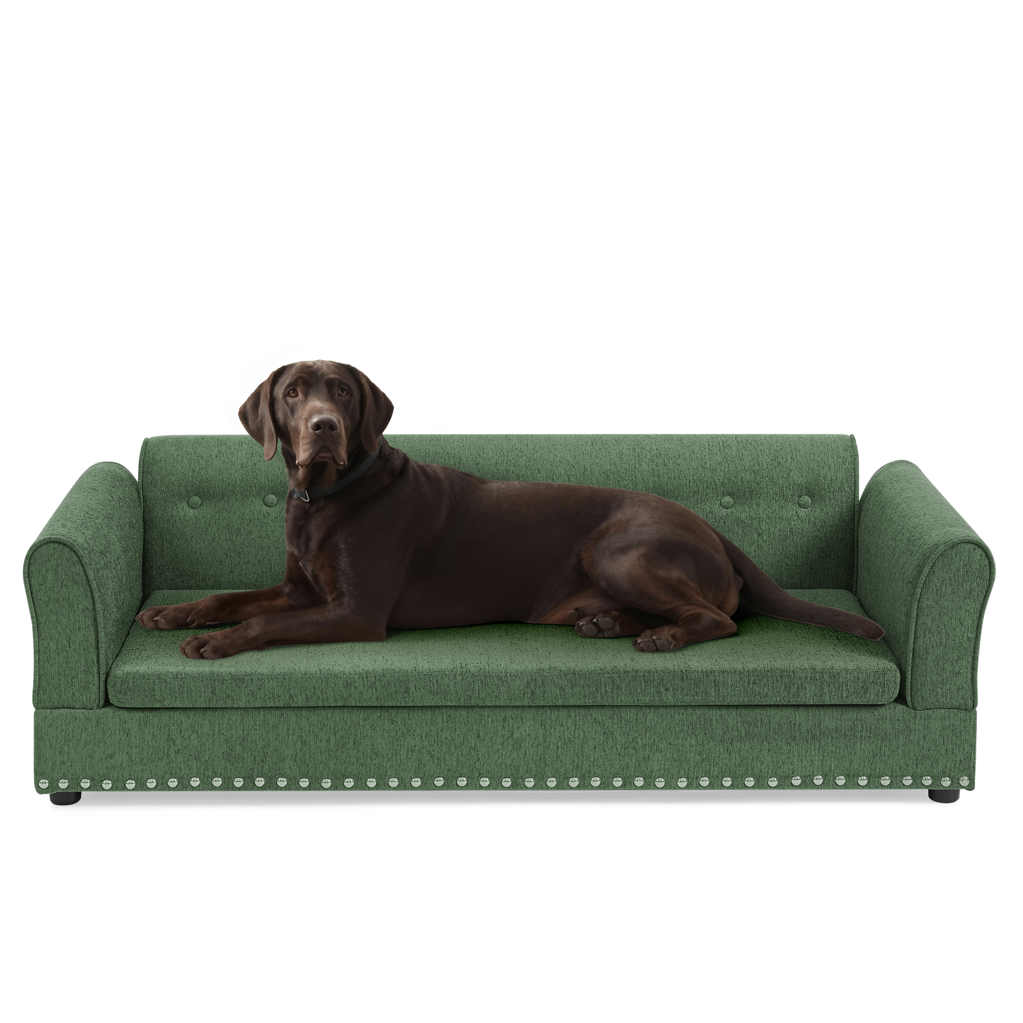 Linen Fabric Elevated Dog Sofa Bed