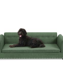 Linen Fabric Elevated Dog Sofa Bed