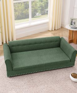 Linen Fabric Elevated Dog Sofa Bed