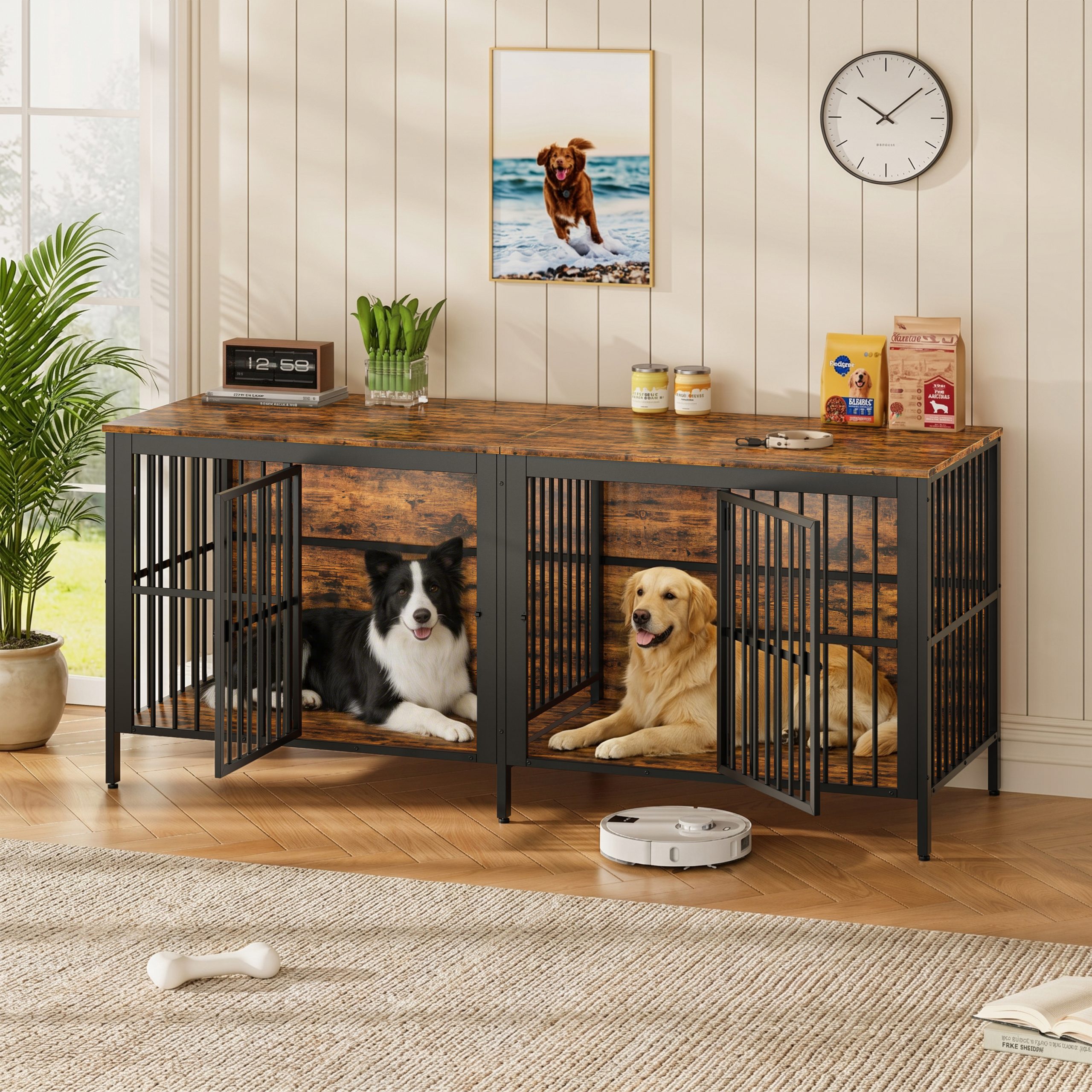 80" Dog Crate End Table