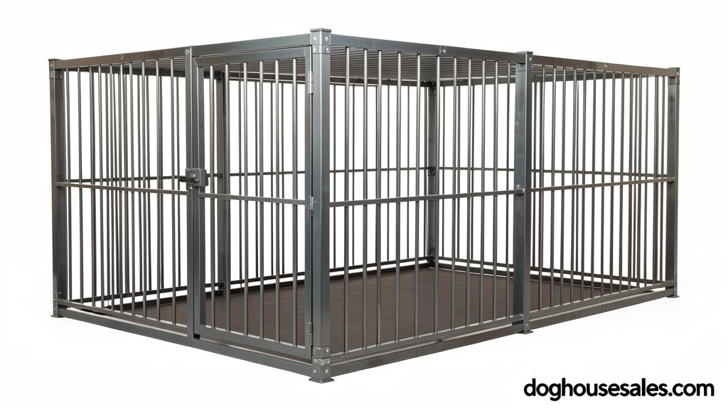 Heavy duty dog kennel for large and strong dogs