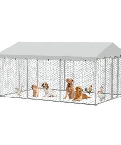 15x10 FT Large Outdoor Dog Kennel with Canopy