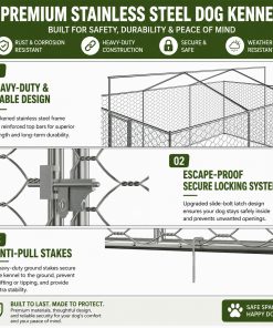 15x10 FT Large Outdoor Dog Kennel with Canopy