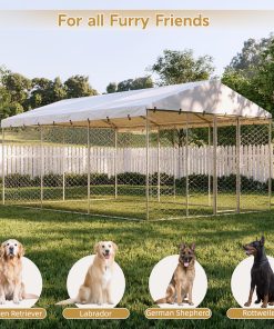 15x10 FT Large Outdoor Dog Kennel with Canopy