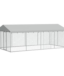 20x10 FT Large Outdoor Dog Kennel with Canopy