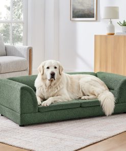Curved Armrest Rectangular Dog Sofa