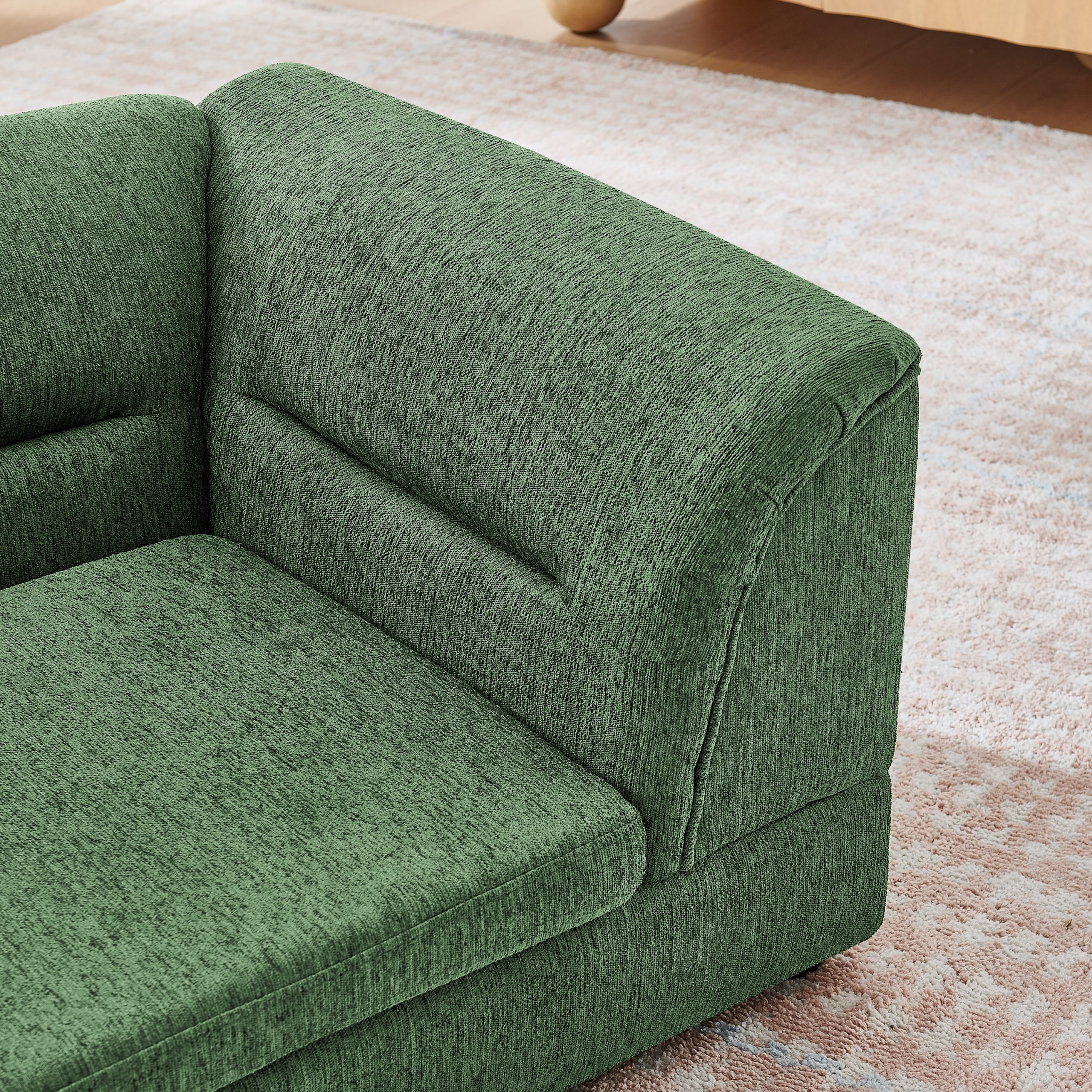 Curved Armrest Rectangular Dog Sofa