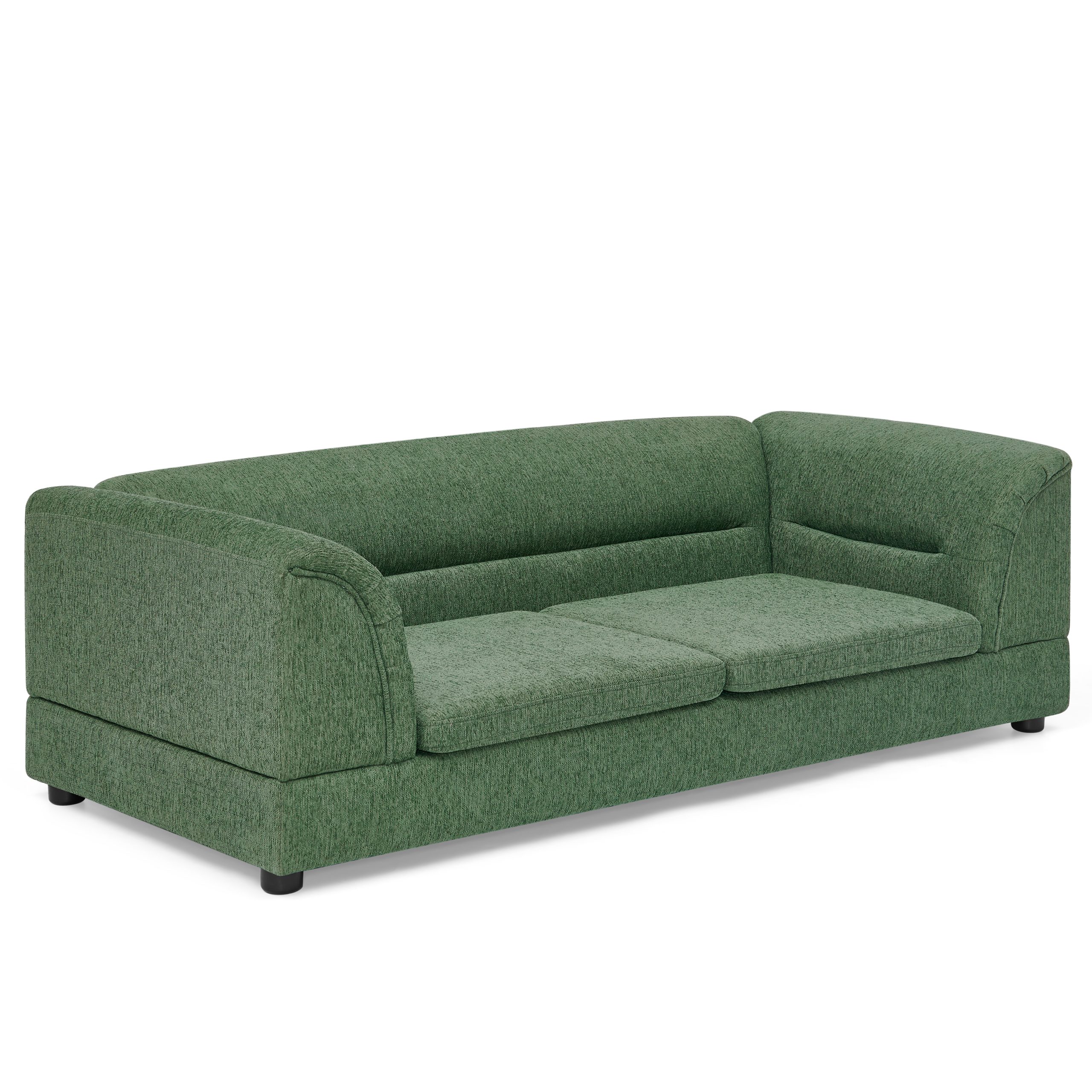 Curved Armrest Rectangular Dog Sofa
