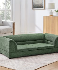Curved Armrest Rectangular Dog Sofa