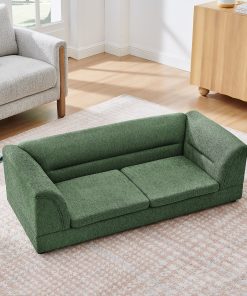 Curved Armrest Rectangular Dog Sofa