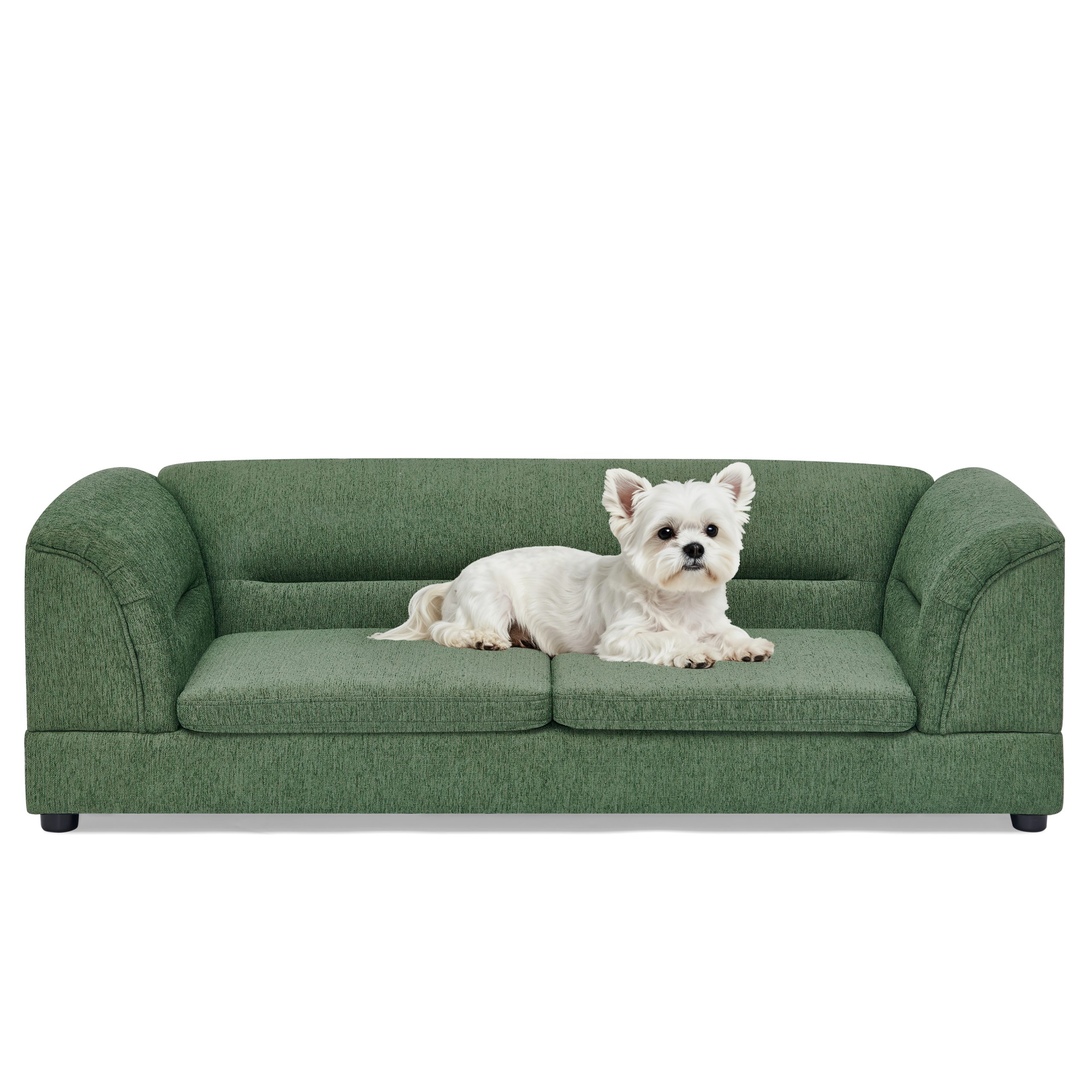 Curved Armrest Rectangular Dog Sofa