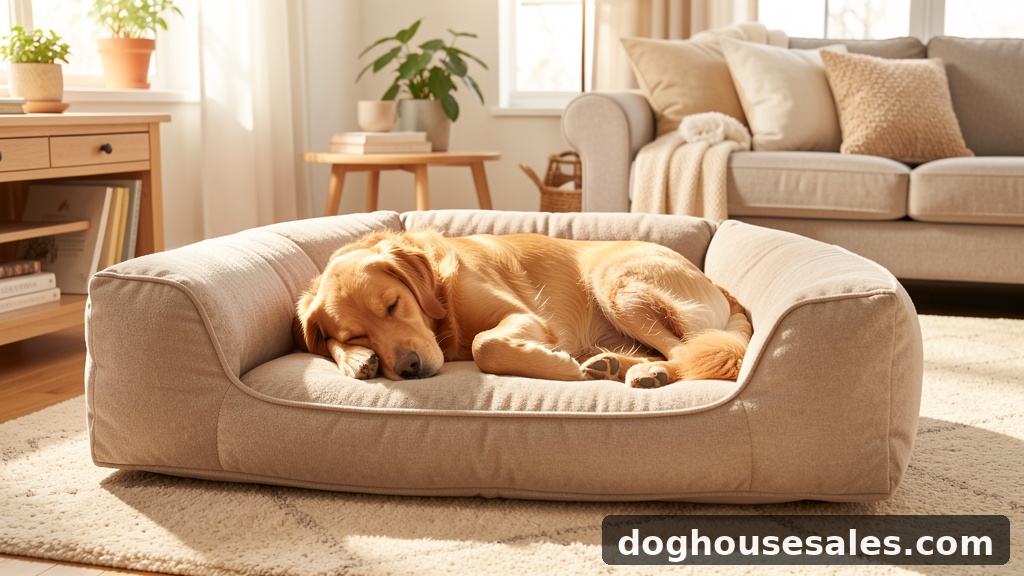 Rectangular pet bed with bolster edges for dogs