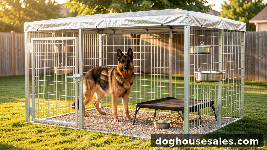 large dog kennel size chart - welded wire outdoor kennel for large breeds